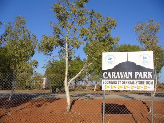 Caravan Park - sign
