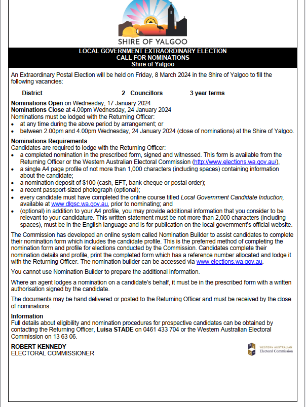 Call for Nominations